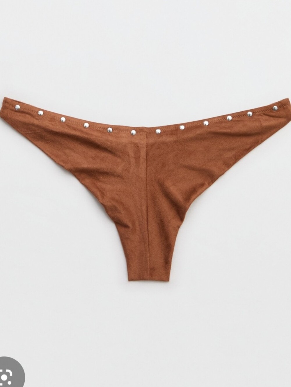 NWT Aerie Happy Cheeks Suede Bikini Bottoms in Horizon - Picture 14 of 14